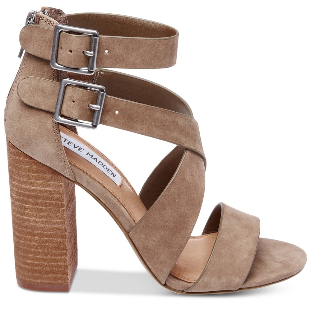 Steve Madden Sundance Stacked-Heel Dress Sandals